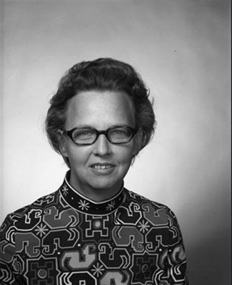 black and white portrait of Loretta VanCamp