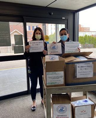 Sparrow Hospital receives a shipment of masks