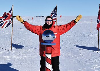 MSU grad student at the South Pole