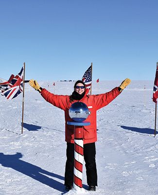 MSU Grad student at the South Pole