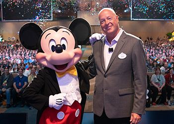 Bob Chapek with Mickey Mouse