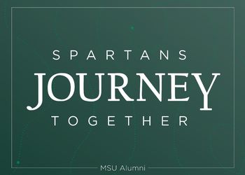 Promotional graphic for the Homecoming theme, Spartans Journey Together