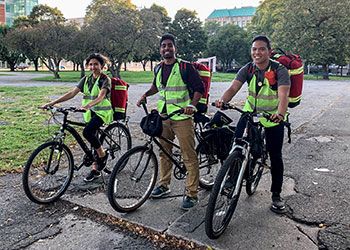 Detroit Street Care team headed out to care for the community on bicycles