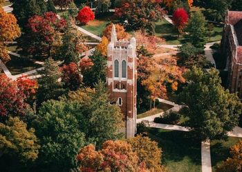 aerial photo of beaumont tower.