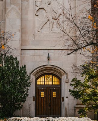 The Sower and Beaumont Tower doors. 