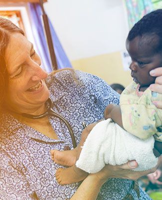 terrie taylor with a young patient