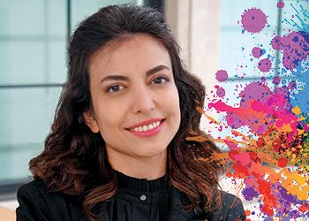 ASIEH MAHYAR paint splatter effect