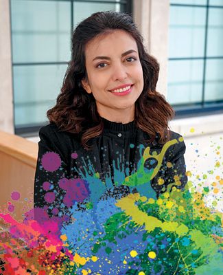 ASIEH MAHYAR paint splatter effect