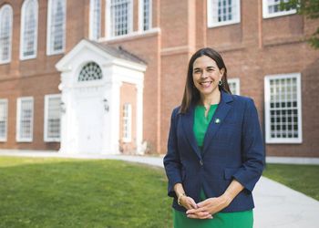 Beilock on campus at Dartmouth