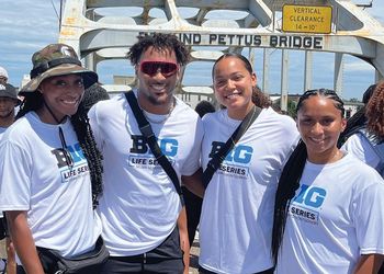 MSU Students on William Pettus Bridge in Selma