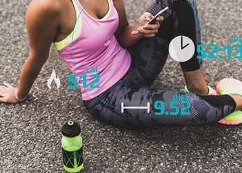 WOman with fit tech