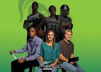 From Left: Kevin Jackson, political science junior and member  of MSU’s Track and Field team; Klarissa Bell, education  sophomore  and member  of the MSU Women’s Basketball  team and Kirk Cousins,  Honors College and kinesiology senior and member  of