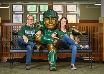 Spartan parents Barb and Brandon Kaufman.