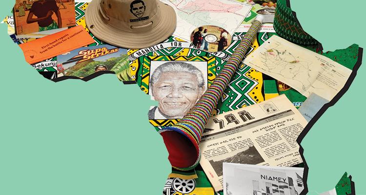 Africa map collage