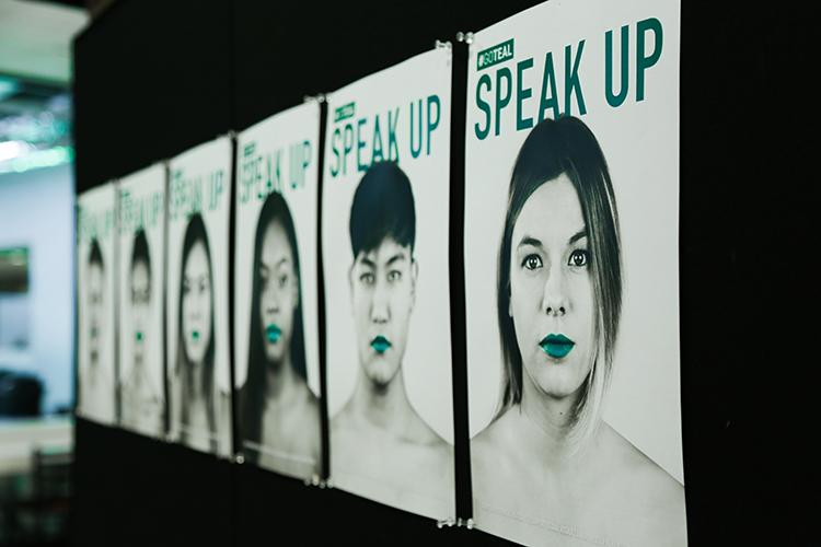 Speak Up poster wall 