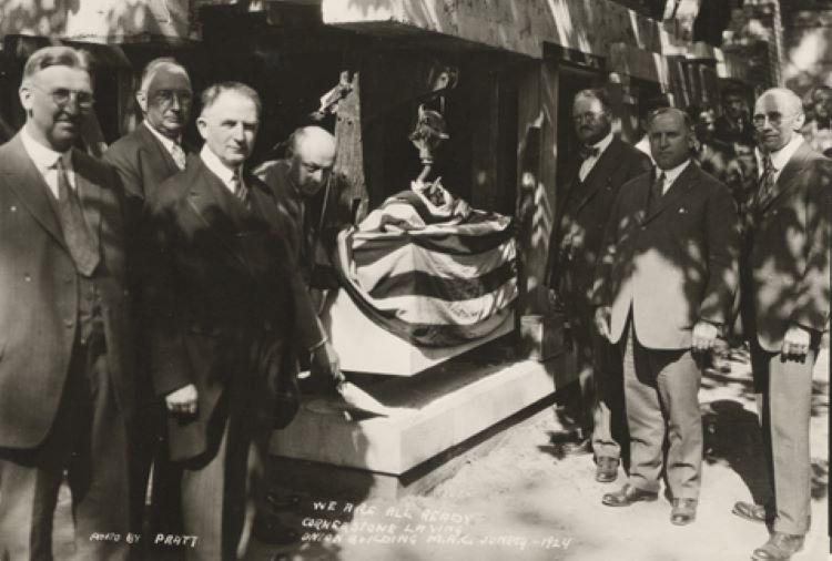 Laying of the Union Building's cornerstone, June 14, 1924.