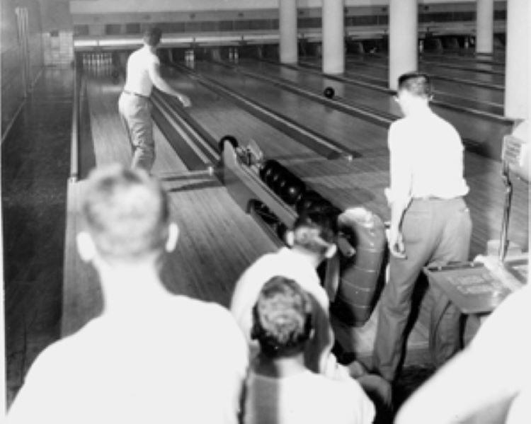 Bowling at the Union, 1950. 