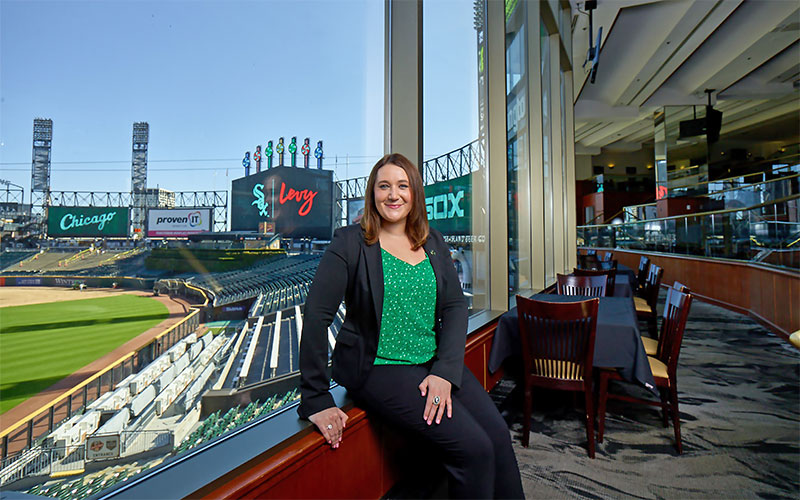 courtney cawley gray at White Sox field