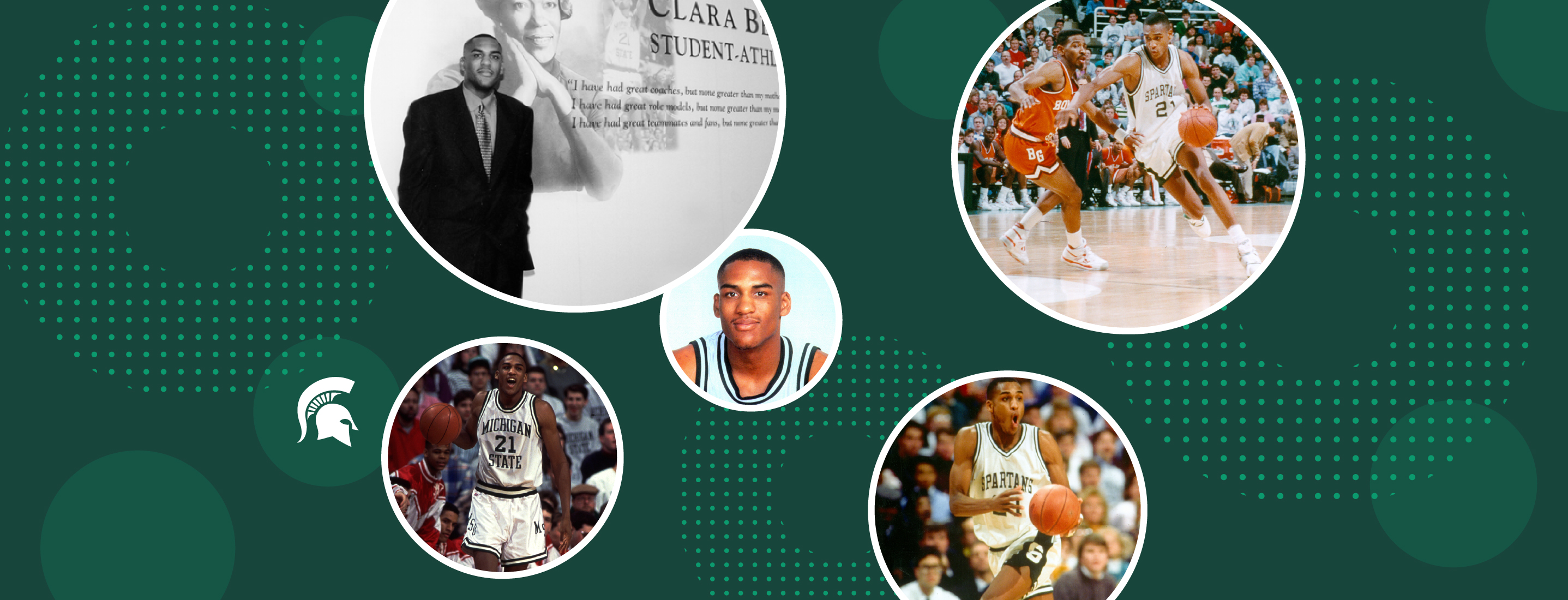 [Banner: Green and White Basketball Reception]